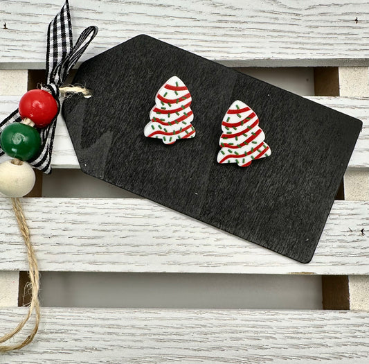 Christmas Tree Cake Earrings