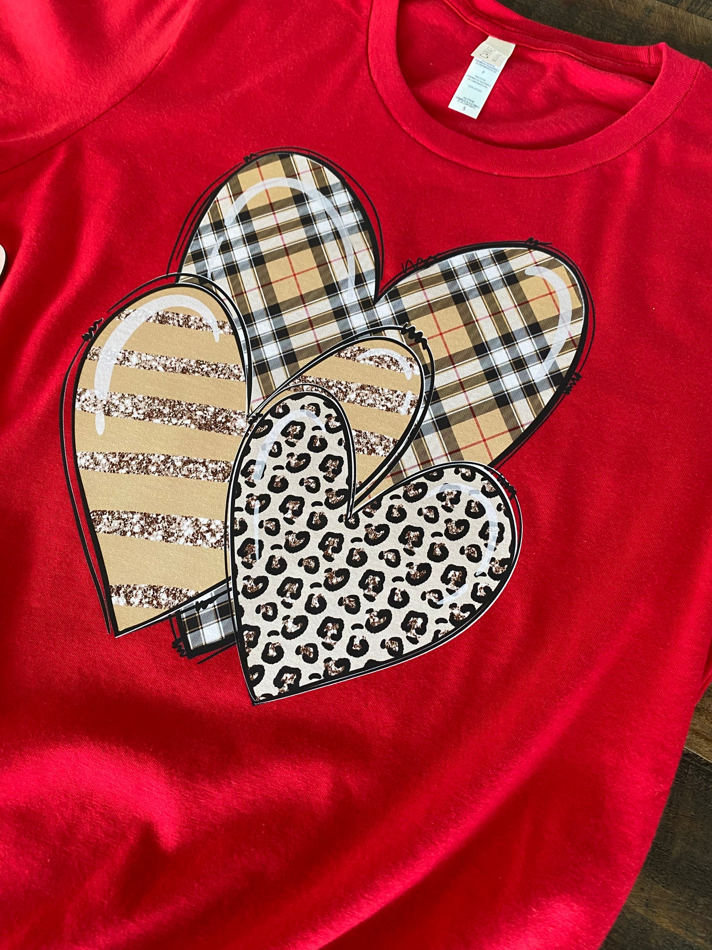 Patterned Hearts Tee
