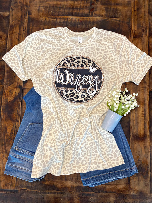 Leopard Wifey Tee