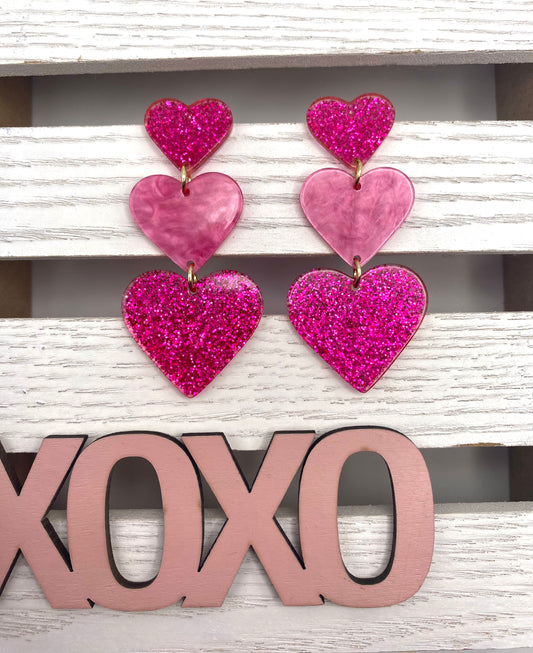 Heart Acrylic Earrings