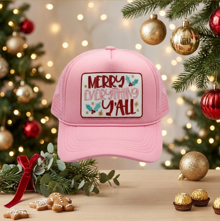 Merry Everything Yall Trucker Hat