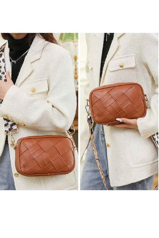 Woven Crossbody Shoulder Bag