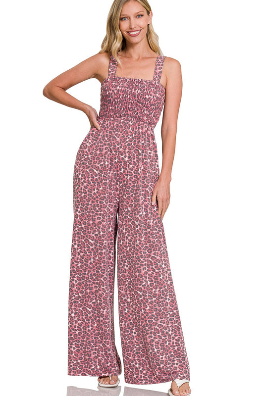 Leopard Wide Leg Jumpsuit