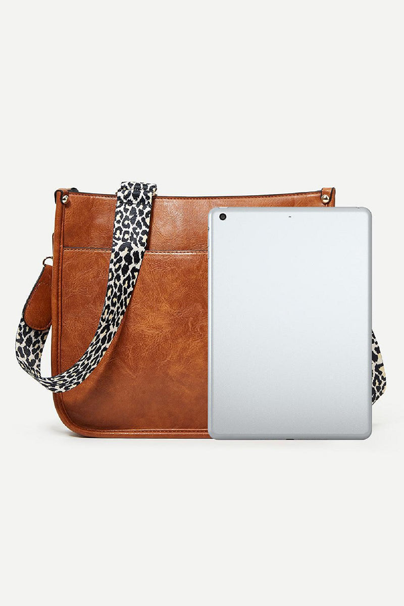 Leopard Strap Crossbody Shoulder Bag