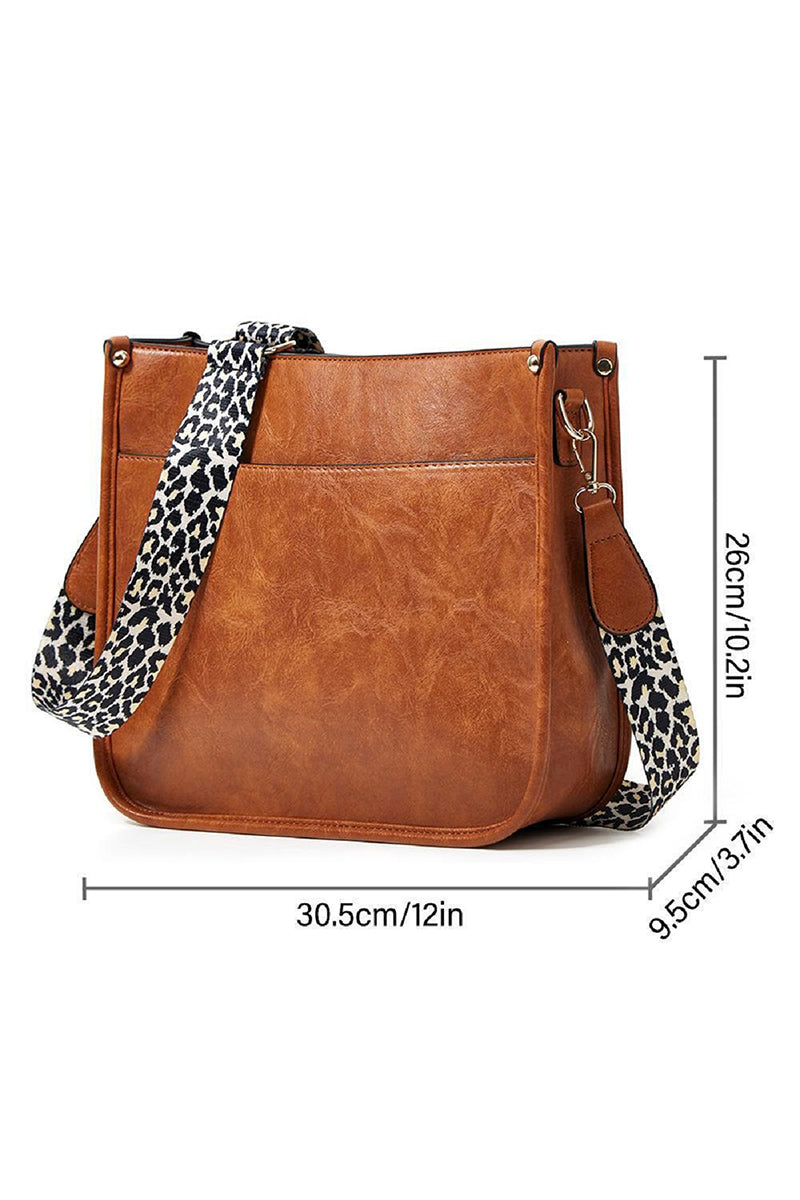 Leopard Strap Crossbody Shoulder Bag