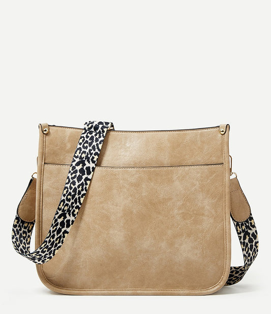 Leopard Strap Crossbody Shoulder Bag